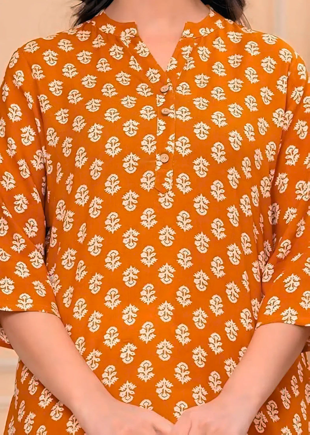 Women’s Premium Cotton Printed Short Kurti Top