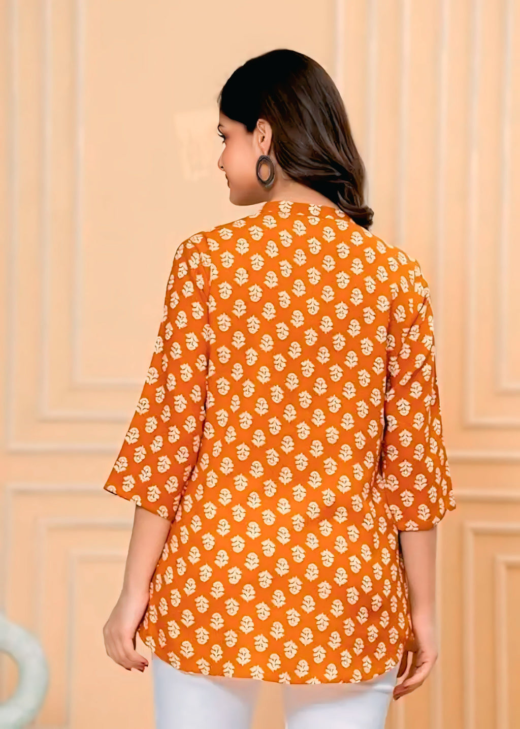 Women’s Premium Cotton Printed Short Kurti Top